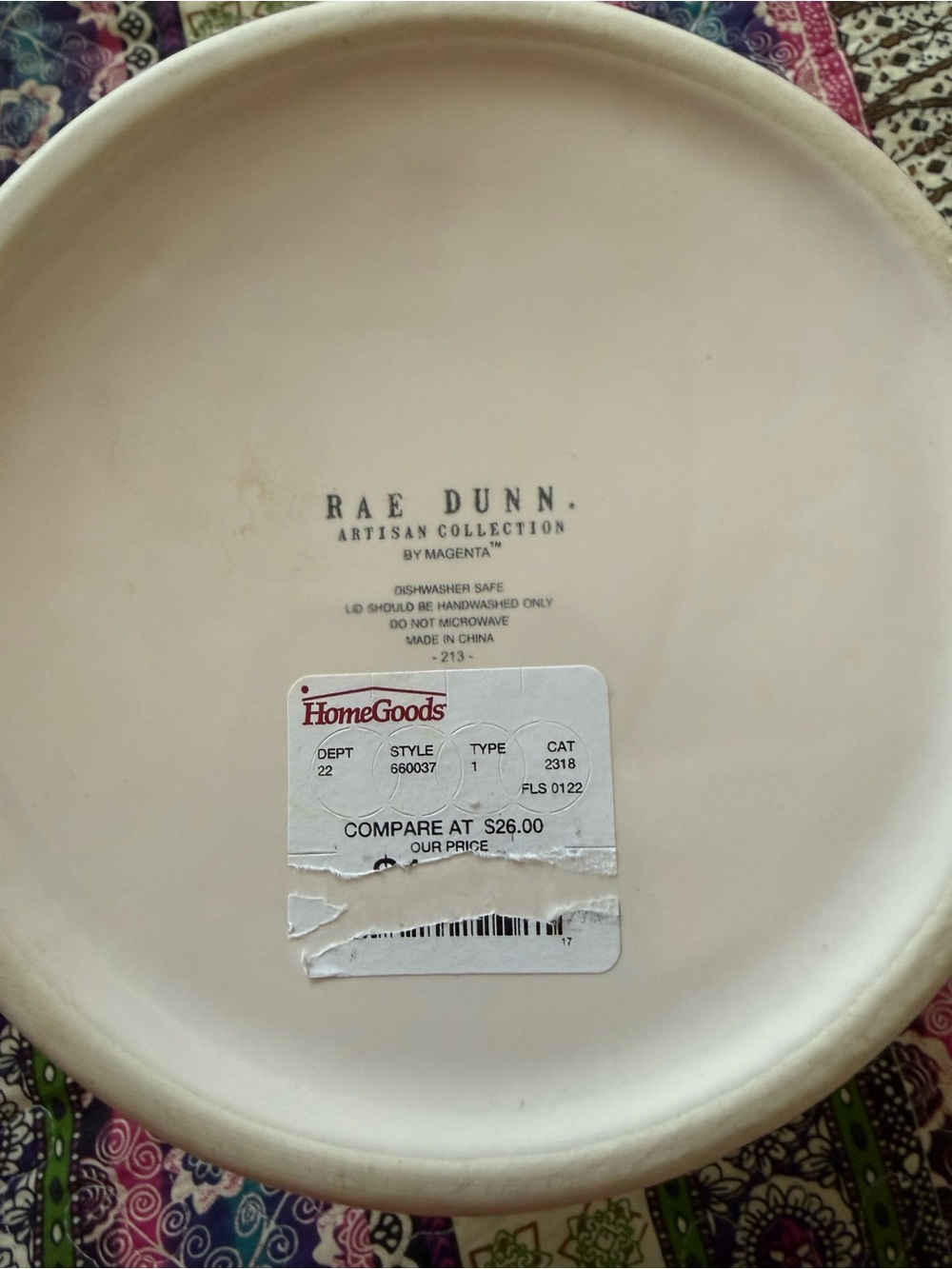 Rae Dunn White "Bone Appétit" Ceramic Dog Treat Canister - Picture 4 of 4